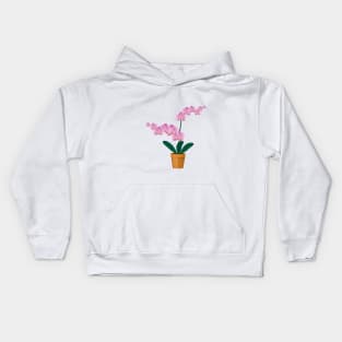 A pink Orchid Kids Hoodie